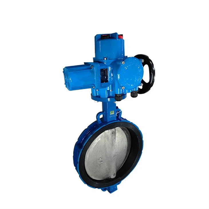 DN200 Motorized Rubber Lining Butterfly Valve