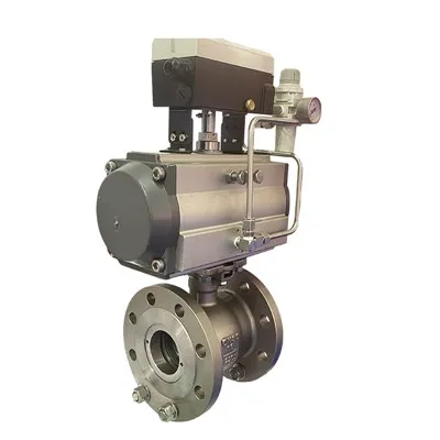 DN80 PN16 Pneumatic Duplex Steel Ball Valve