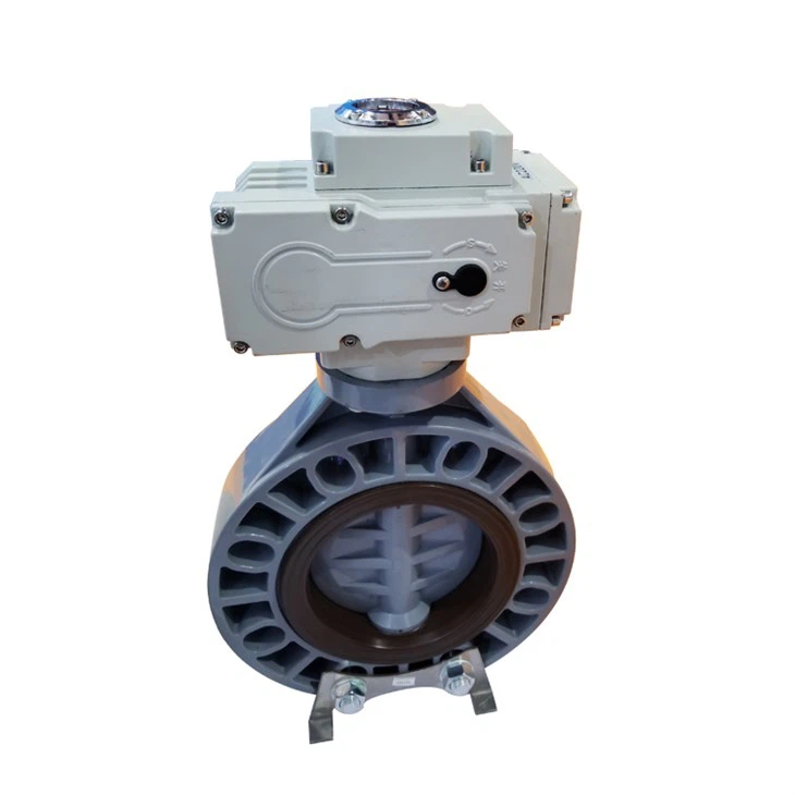 4 Inch UPVC Electric Actuator Butterfly Valve