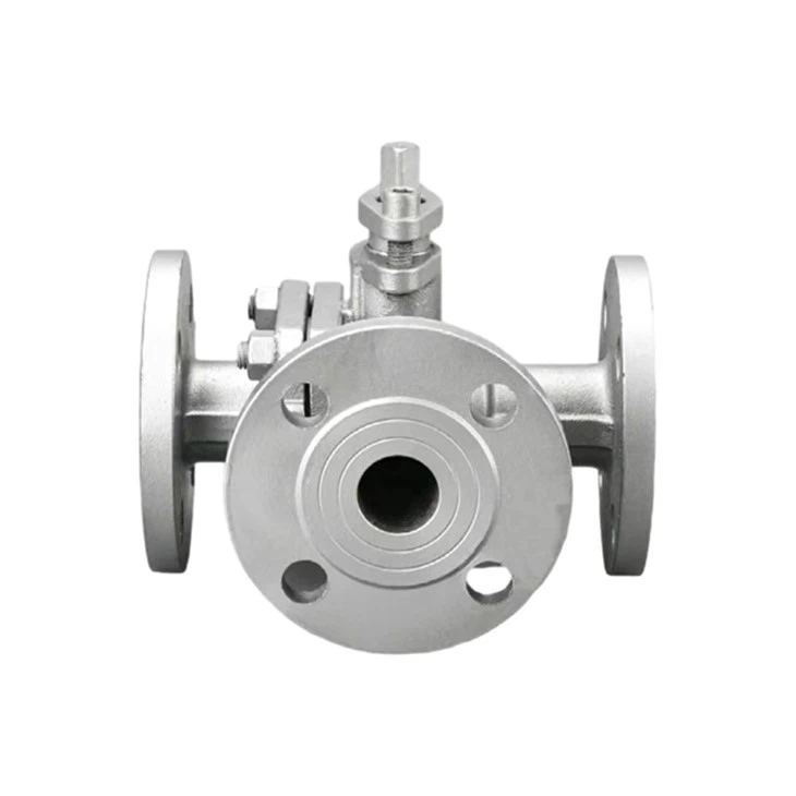 Cast Steel Flange Floating 3 Way Ball Valve