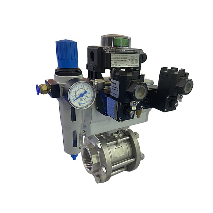 Pneumatic FNPT Ball Valve SS304 SS316 Class150